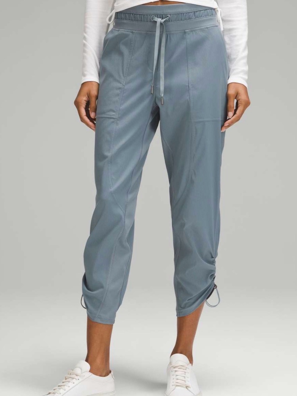 Lululemon Dance Studio Mid Rise Cropped Capri Pants Blue Coolmax